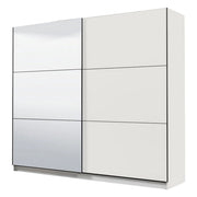 Armadio Camera da Letto Soncino, Guardaroba Grande Appendiabiti, 217x210h cm Bianco Opaco