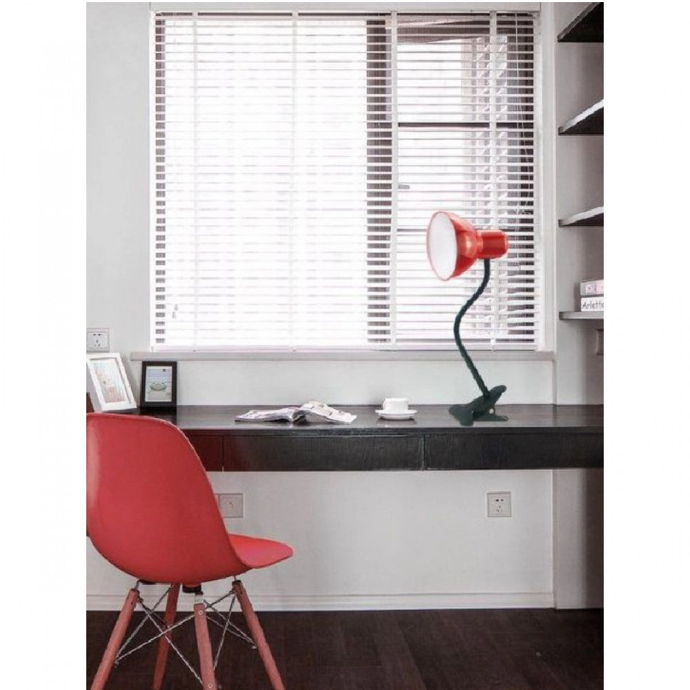 Trade Shop - Lampada Snodabile Da Scrivania Luce Tavolo Braccio Flessibile Orientabile Pinza -