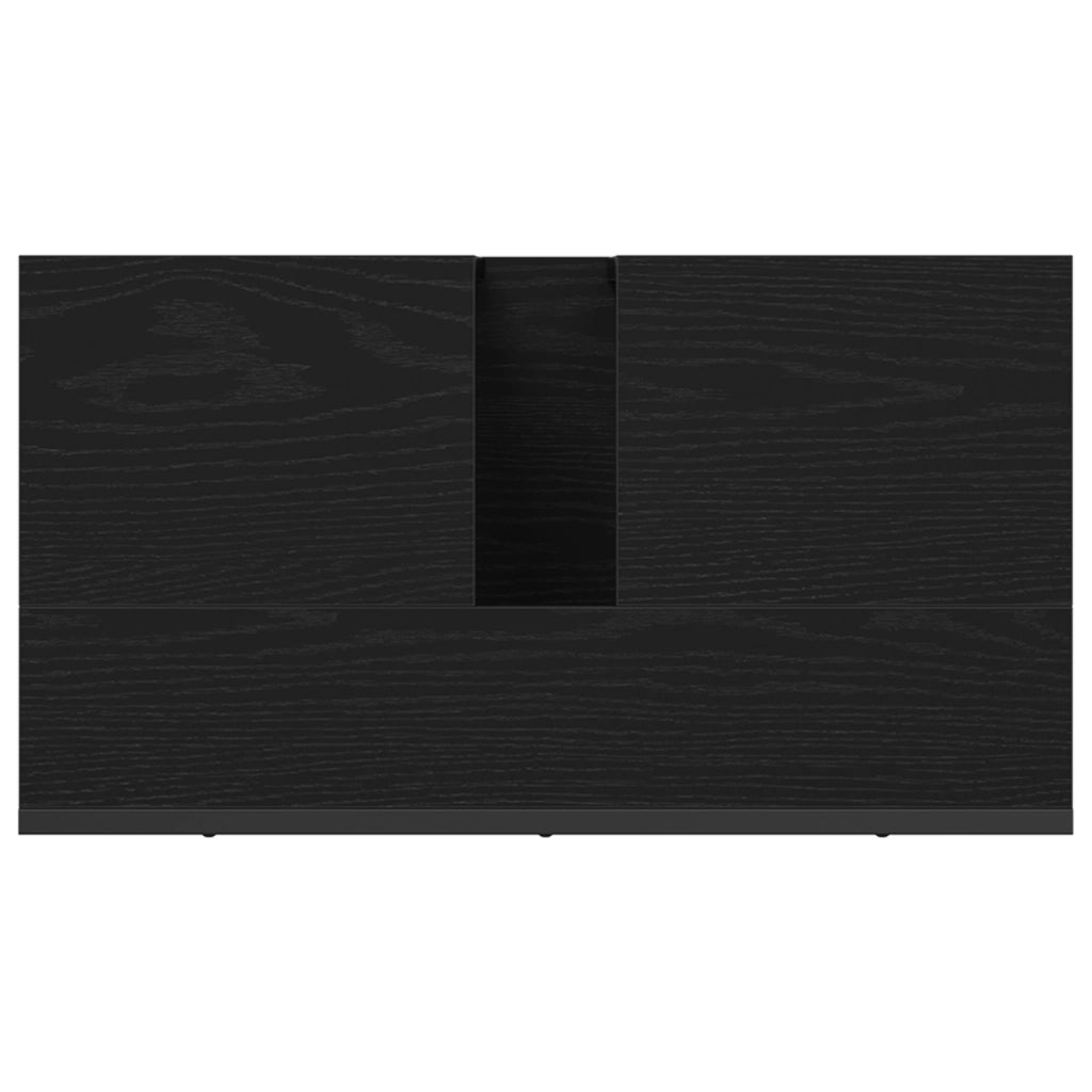 Mobiletto da Lavandino Rovere Nero 60x33x60 cm Legno Ingegnerizzato