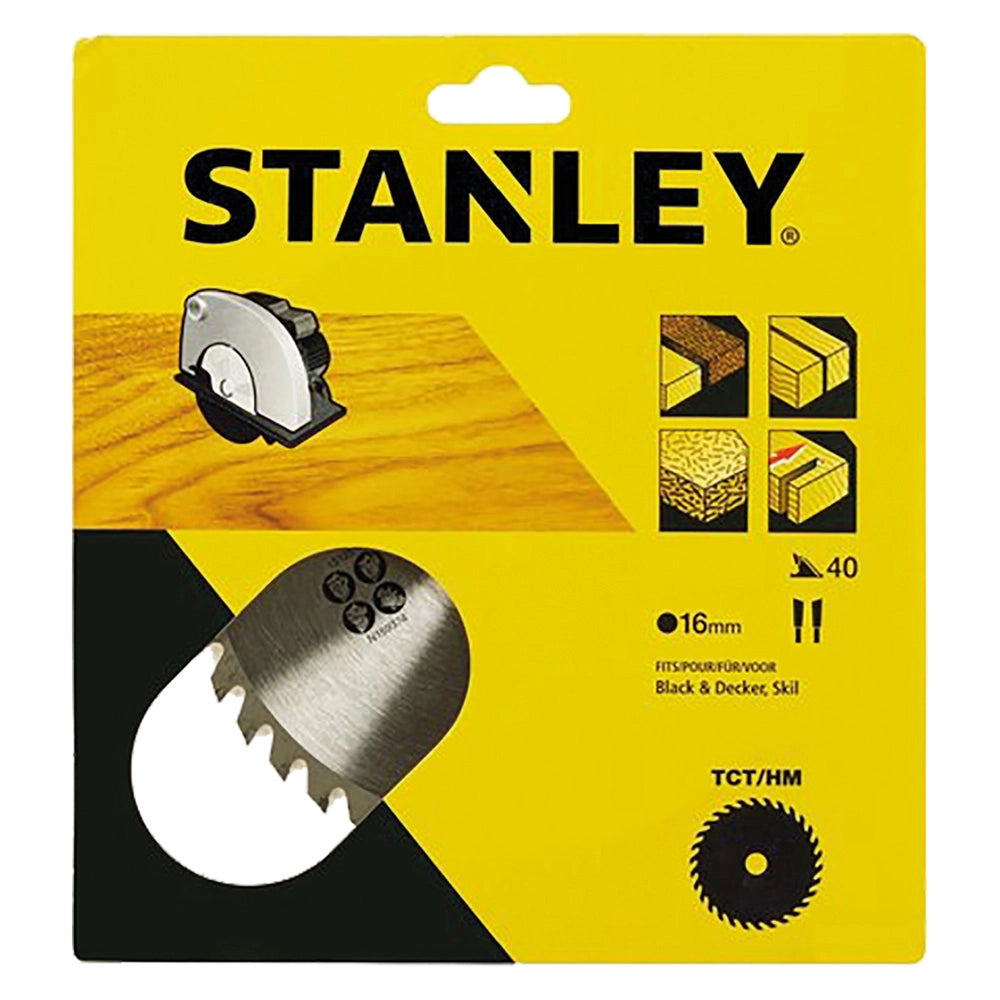 Lama Per Sega Circolare Denti Medi Diam. 170 Mm - Foro 16 Mm Stanley