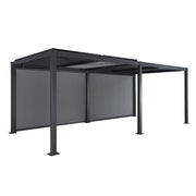Pergola bioclimatica 3x6m + 2 tende 3m, antracite