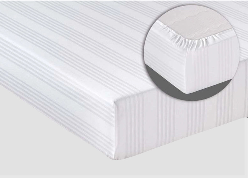Coprimaterasso Bianco Protezione Letto Materasso Modello Sanfort Con Angoli - Matrimoniale - Coprimat Angoli