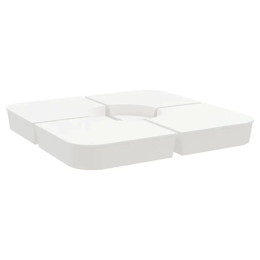 Set Base per Ombrellone 4 pz con Supporto a Croce 100 kg PP 847446
