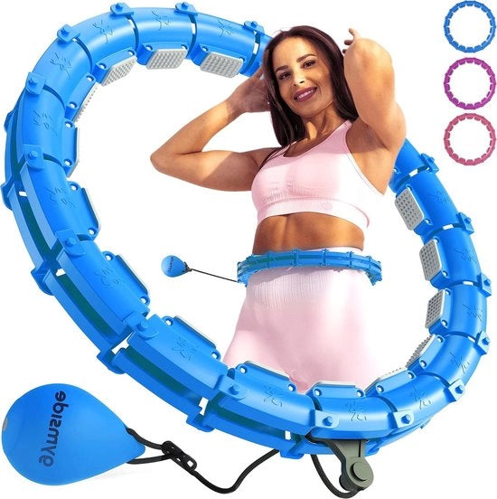 Hoopside Smart Hoop per Principianti e Fitness con Nodi di Massaggio e Anelli Rimovibili per Perdere Peso con Divertimento Hula Hoop