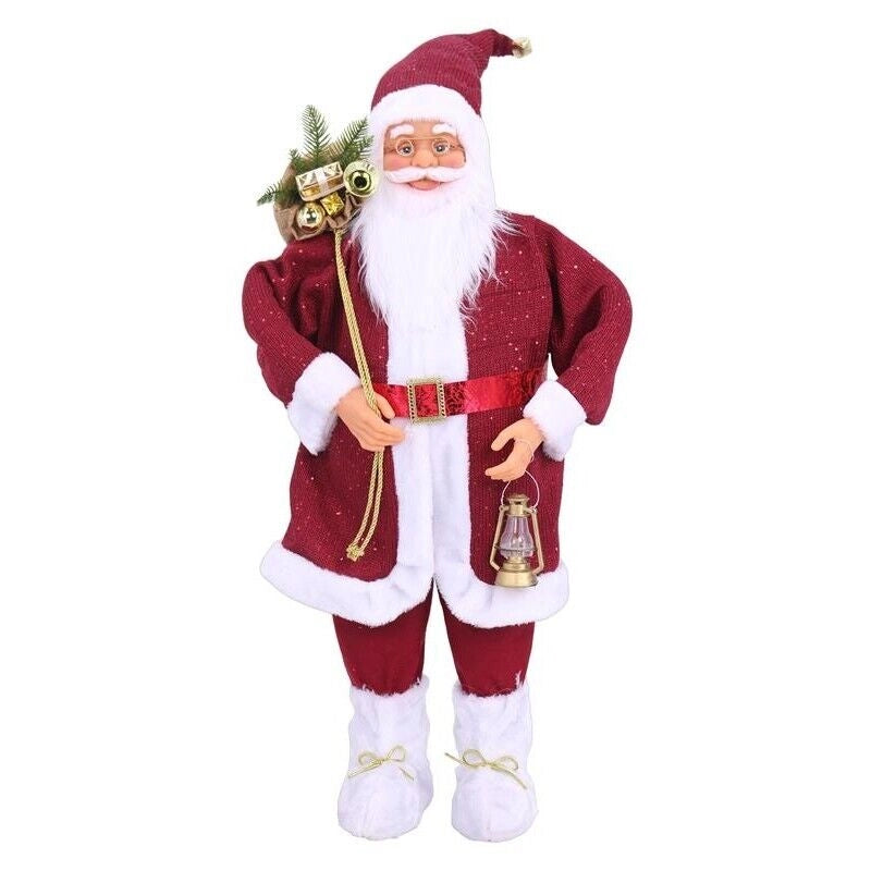 MAURY'S PUPAZZO DI BABBO NATALE CON VESTITO ROSSO DA 100 CM OKX