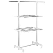 Homcom – Stendibiancheria 3 piani Stendino con Appendiabiti e Ruote - Regolabile 139x62x136cm