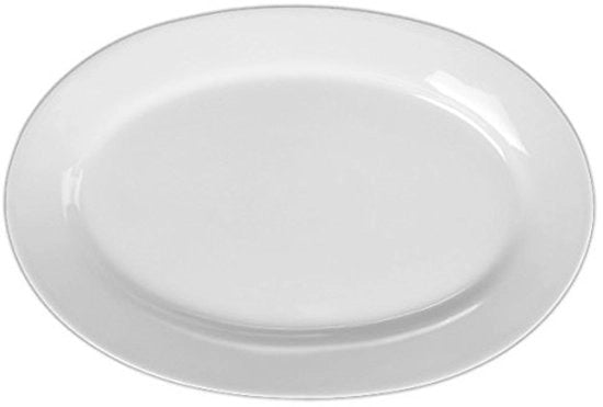 Piatto di Porcellana AL 028 a forma ovale, Albergo, profondo 3,5 cm, larghezza 28 cm, profondità 18,5 cm