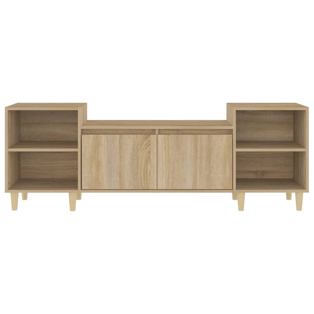 Mobile TV multimediale scaffale TV mobile TV sala da pranzo soggiorno camera da letto rovere Sonoma 160 x 35 x 55 cm legno ingegnerizzato marrone 02_0027506