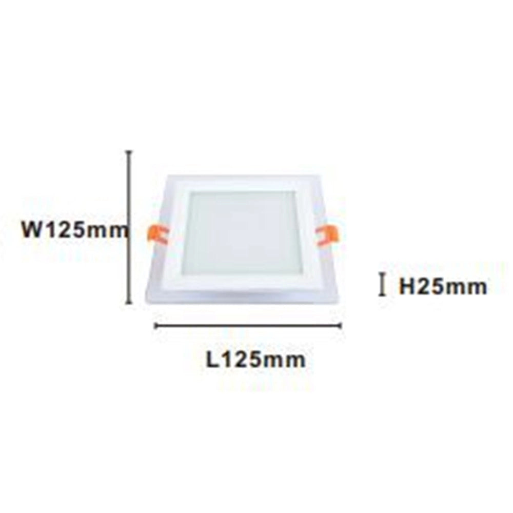 Trade Shop - Pannello Led Incasso Luce 3000k-6500k 12w Quadrato Am-cs-12 Con Bordo Traparente 00687 -