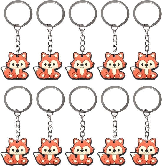 Decalcomanie di animali per chiavi da 10 pezzi - vassoio per bambini - regalo per compleanno bambino - multicolore