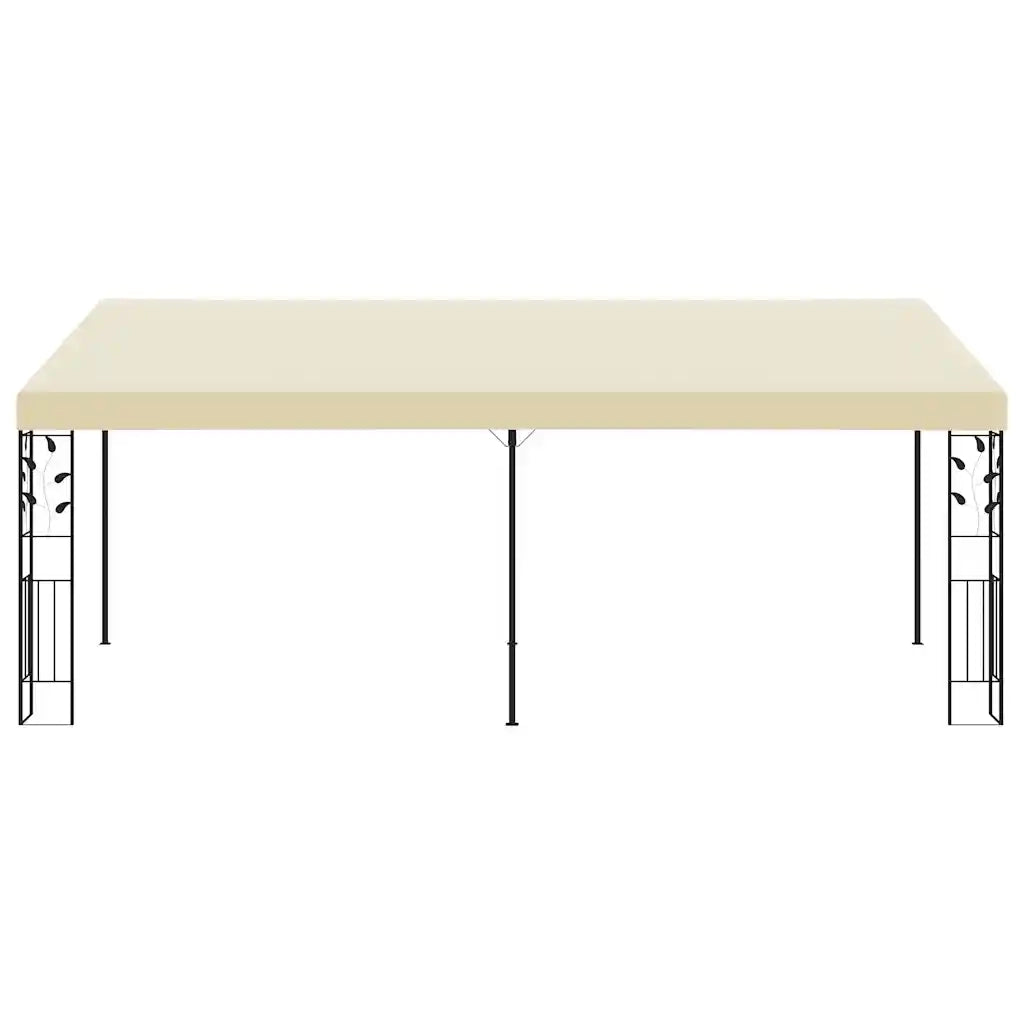 Gazebo a Parete 6x3x2,5 m Crema