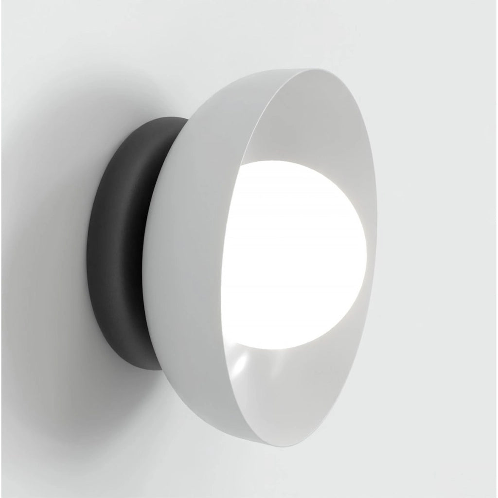Lampada a parete Ozzy in acciaio nero opaco