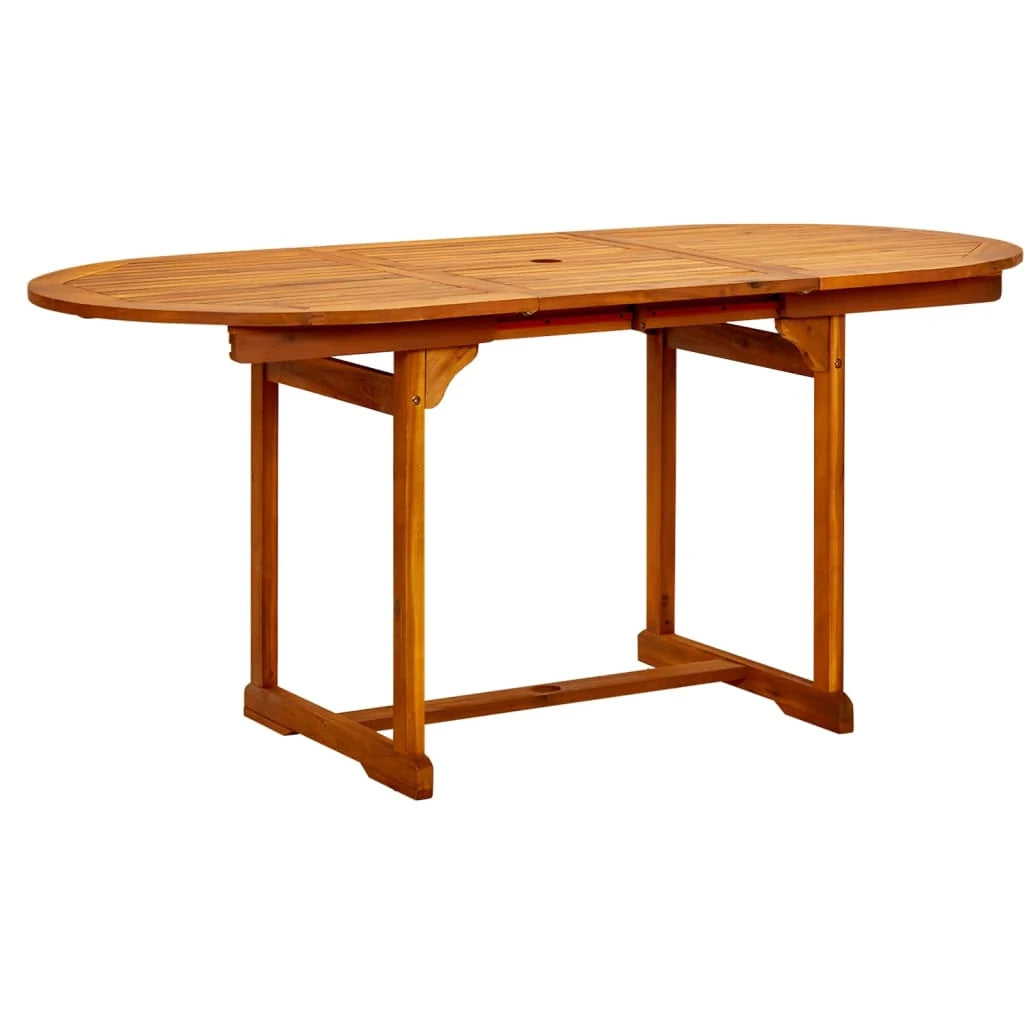 Set da pranzo da giardino mobili da esterno 5 pezzi in legno massello di acacia 02_0013742