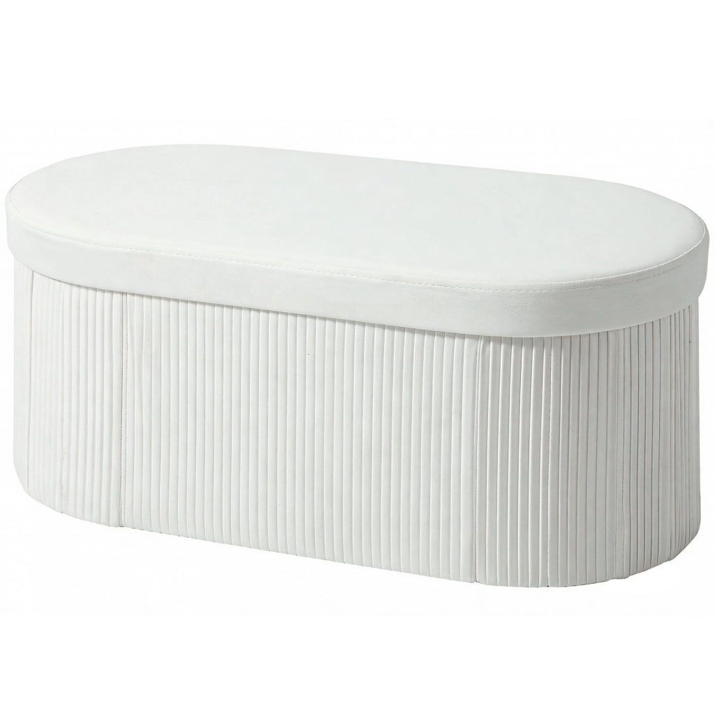 Banco contenitore pieghevole ¨C zephmum ¨C 76x38x35 cm crema velluto