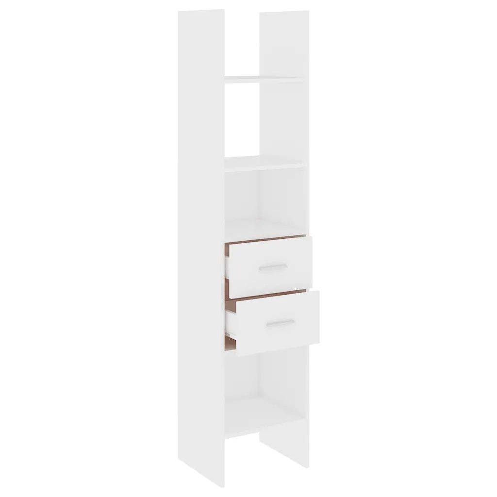Libreria-Scaffale per Libri-Mobile di Stoccaggio Bianca 40x35x180 cm in Legno Multistrato 972731