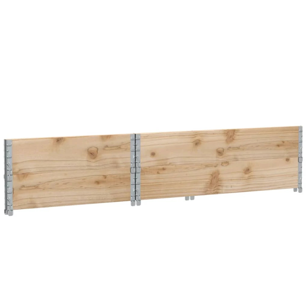 Vassoio per fioriera aiuola rialzata piante fiori terrazza giardino 120 x 80 cm legno massello di pino marrone 02_0037402