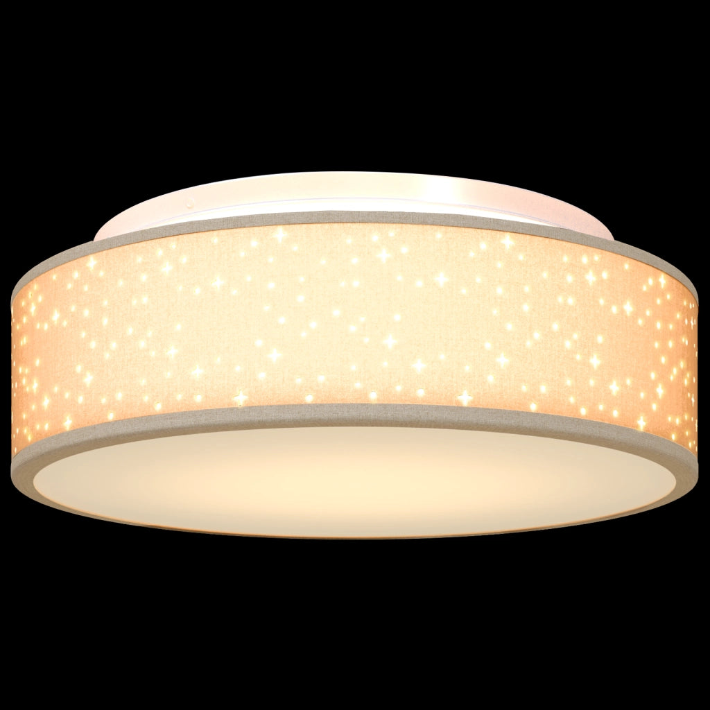 Lampade da soffitto con paralume stellato Tortora Ã˜ 38 cm Tessuto E27