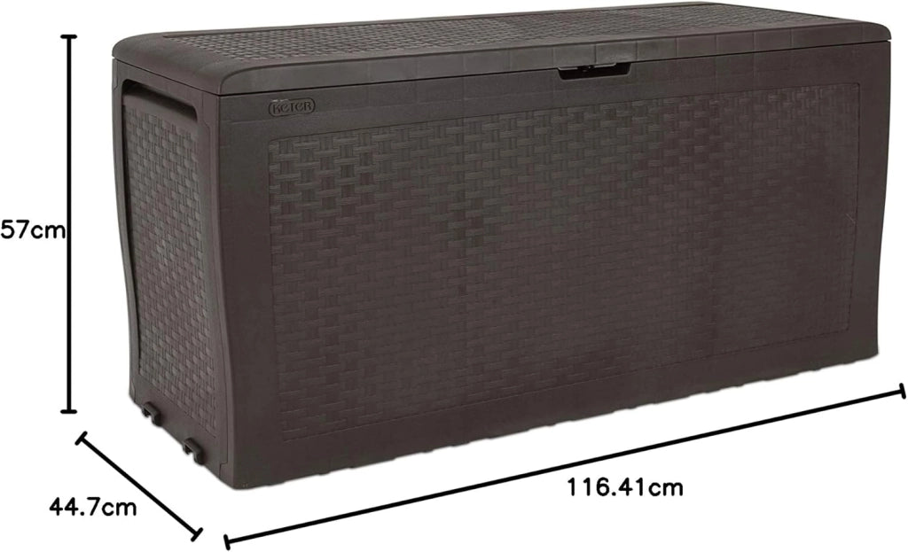 Baule Cassapanca da Esterno 116,4x44,7x57 cm in Resina Keter Samoa Marrone