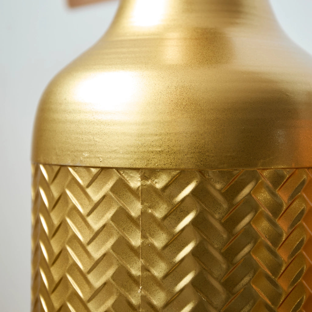 Fioriera a più livelli in metallo con struttura goffrata oro, set di 3 decorativo per soggiorno corridoio e ufficio