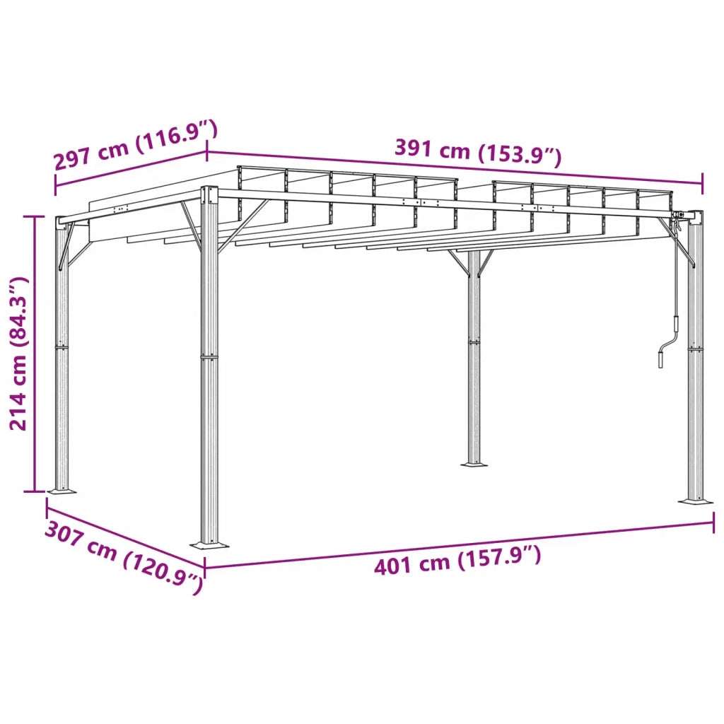 Gazebo con tetto ventilato 3 x 4 x 2,14 m Verde