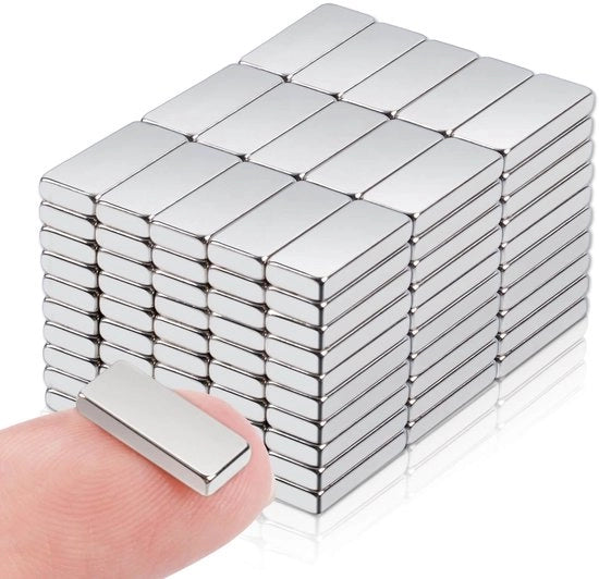 Pacco di 120 magneti per lavagne, magneti rettangolari a neodimio, extra resistenti, piccoli magneti per frigoriferi, magneti terrestri rari, forte aderenza, piccoli magneti per lavagne bianche, lavagne da parete, 12 x 5 x 2 mm