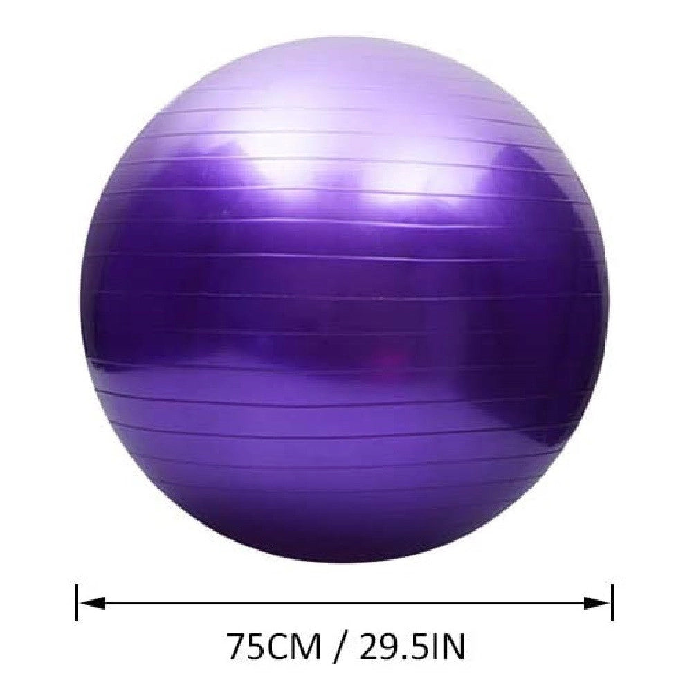 Trade Shop - Palla Da Ginnastica Fitness Yoga Con Pompa Per Pilates Esercizi Allenamento 75cm -