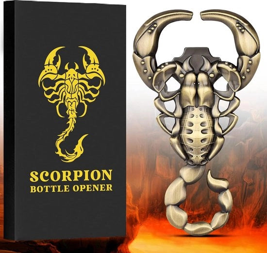 Apri Birra con Scorpione, Idee Regalo per Uomo, Regali Personalizzati per Uomo, Regalo per il Papà, Regali per Natale Regalo per il Compleanno per Lui, Marito Nonno Amico, in Bronzo