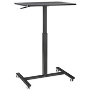 Scrivania mobile regolabile manualmente per laptop ufficio moderno 65 x 48 cm Struttura in acciaio nero