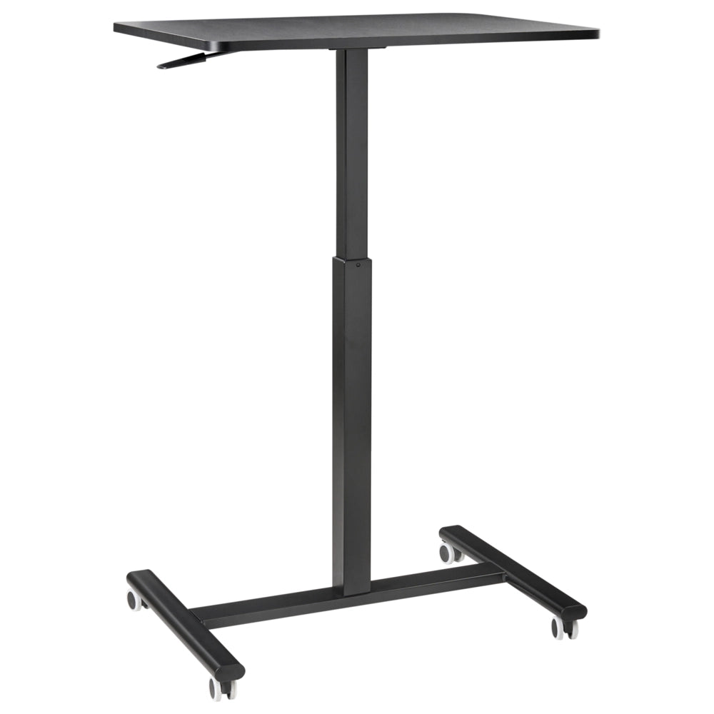 Scrivania mobile regolabile manualmente per laptop ufficio moderno 65 x 48 cm Struttura in acciaio nero
