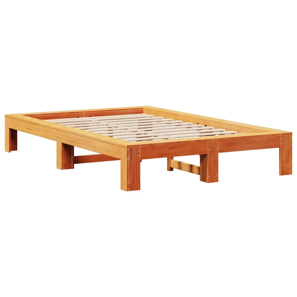 Letto senza Materasso Marrone Cera 120x200 cm in Legno di Pino 3308743