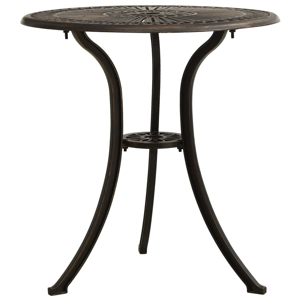 Set da bistrot da esterno in alluminio pressofuso color bronzo 3 pezzi per mobili da giardino e da patio 02_0013504
