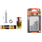 Trade Shop - Set 24 Pezzi Viti Vite A Testa A Croce Piatta 4x20mm Con Dado Esagonale M4 90935 -