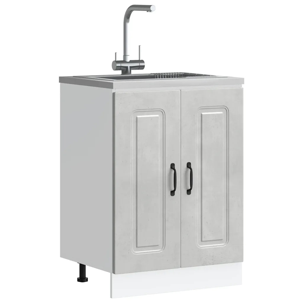Pensile da cucina | Mobile base lavello Kalmar Grigio Cemento 60x46x81,5 cm