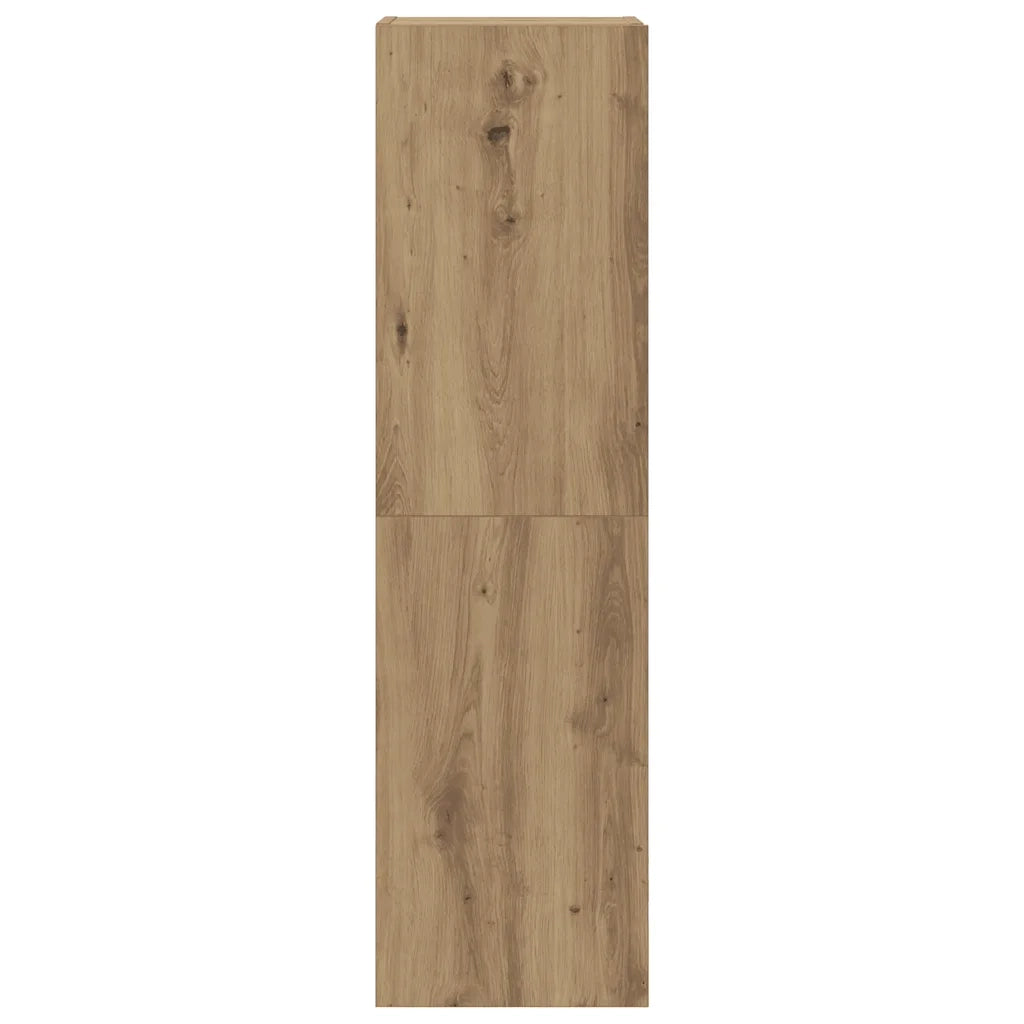 Mobili TV a Parete 6 pz Rovere Artigianale Legno Multistrato