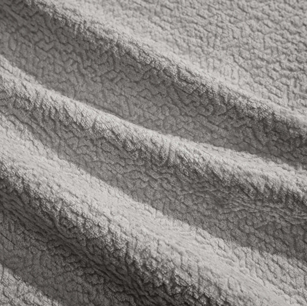 Divano modulare in chenille grigio chiaro 330 cm con cuscini seduta trapuntati