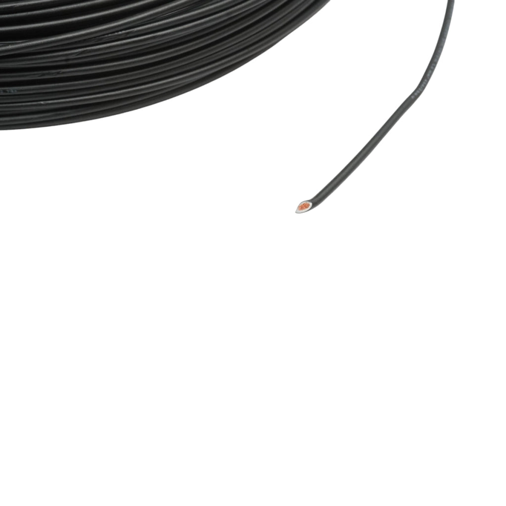 Cavo elettrico in rame 1,5mm nero MYF H07V-K, isolamento in PVC 450/750V 100m/rotolo