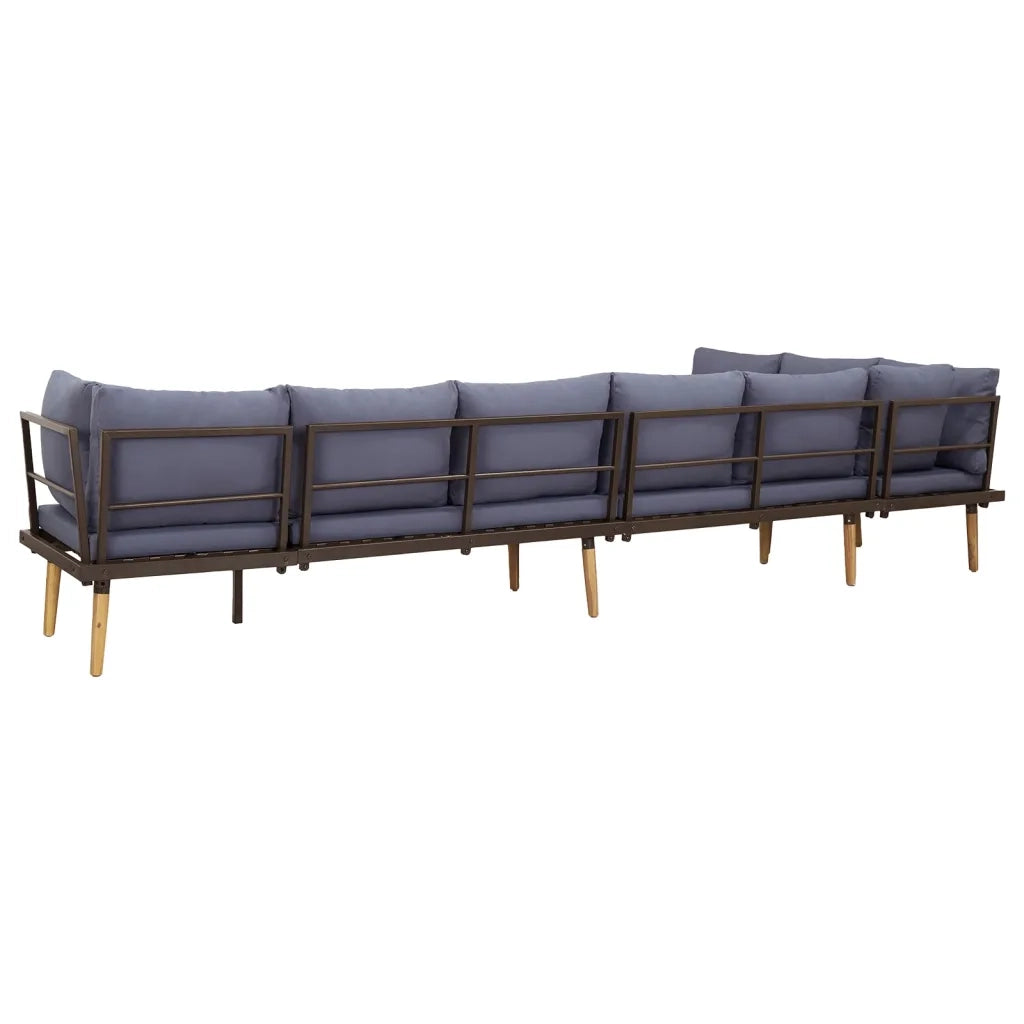 Set Divani da Giardino a 8 Posti con Cuscini in Massello Acacia cod mxl 34835