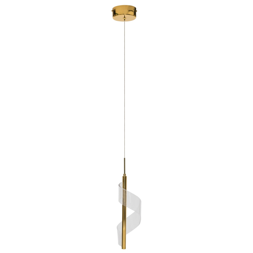Lampadario metallo dorato per soggiorno in stile moderno a spirale dorata glamour soggiorno
