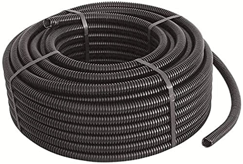 TUBO CORRUGATO CON TIRAFILO NERO Ø 16 mm - rotolo 25 mt - 25 metrilineari