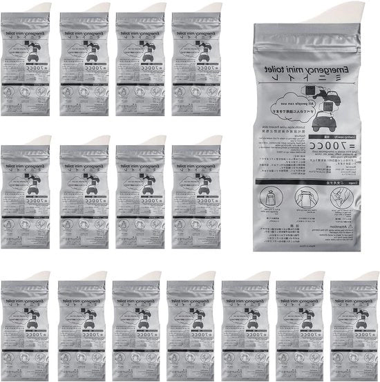 Urinezak 16pz 700ml per unit - capacità 700ml - per viaggio - urinario portatile - per emergenza - uomo, donna in stato di gravidanza, bambino - per auto, campeggio