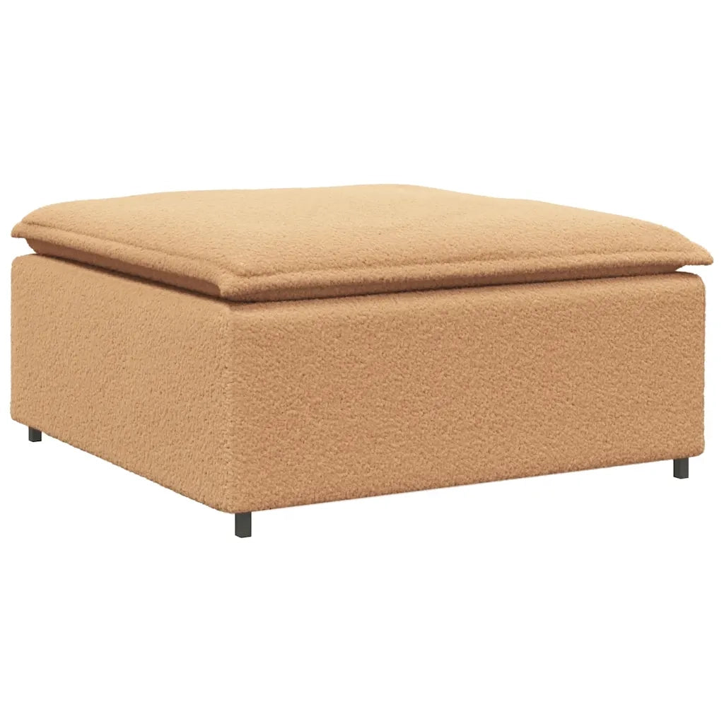 Modulo Poggiapiedi Divano Modulare Beige 100x100x48 cm