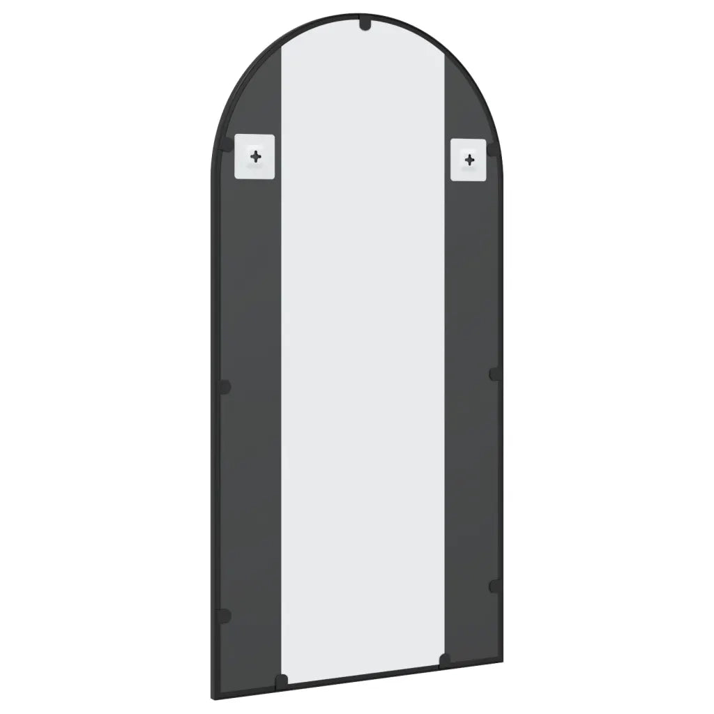 Specchio da Parete-Specchio a Muro-Specchio Decorativo Nero 50x100 cm Arco in Ferro