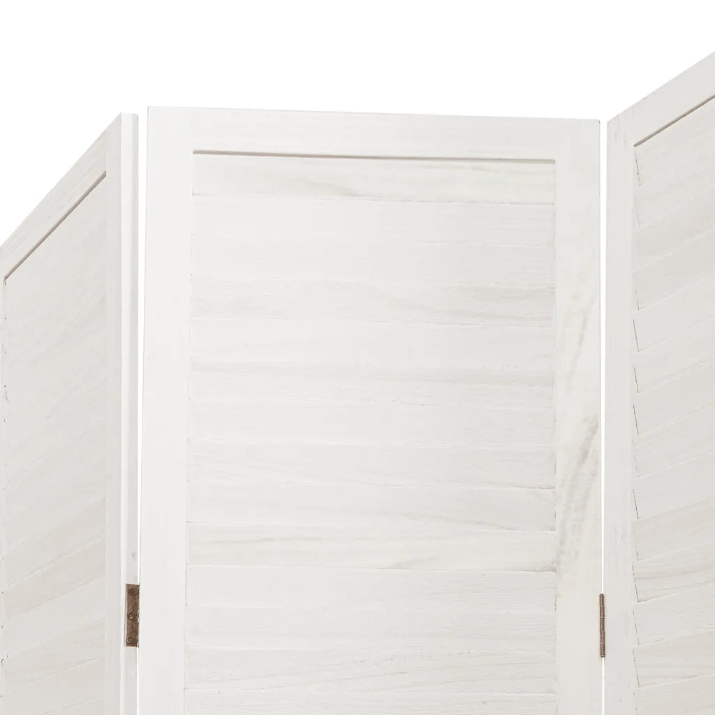 Divisorio Ambienti | Divider per stanze | Paravento 5Pannelli Bianco Legno Massello di Paulownia