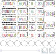 Calendario a scorrimento con houder regolabile - 54 carte calendario - decorazione per classe - ambiente di apprendimento interattivo