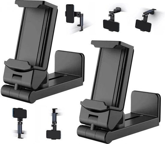 Supporto per Telefono - Aereo - 2 Pezzi - Universale - Supporto per Telefono aereo e auto - Cucina - Multifunzionale - 360 Gradi Rotativo - Multifunzionale - Viaggio - Viaggi - Accessorio - 3 in 1