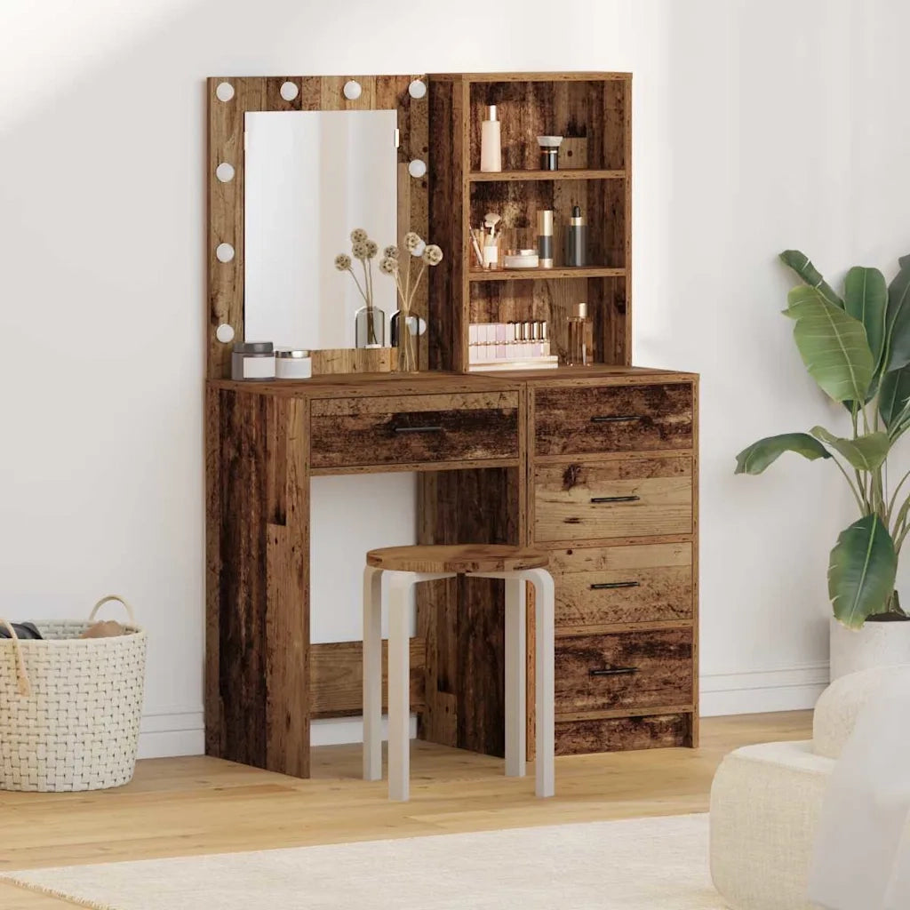 Toeletta | Tavolo da Trucco con cassetto 2 pz Marrone 50 x 41 x 135 cm