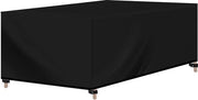 Copertura per mobili da giardino, rettangolare, 242 x 162 x 100 cm, copriamo di 420D tessuto Oxford, telo impermeabile da giardino, telo UV resistente, coprihousse per insieme di mobili, tavolo da giardino, zona seduta, nero