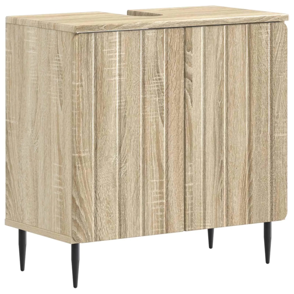 Armadio per Lavabo da Bagno ZWOLLE Rovere Sonoma 896347