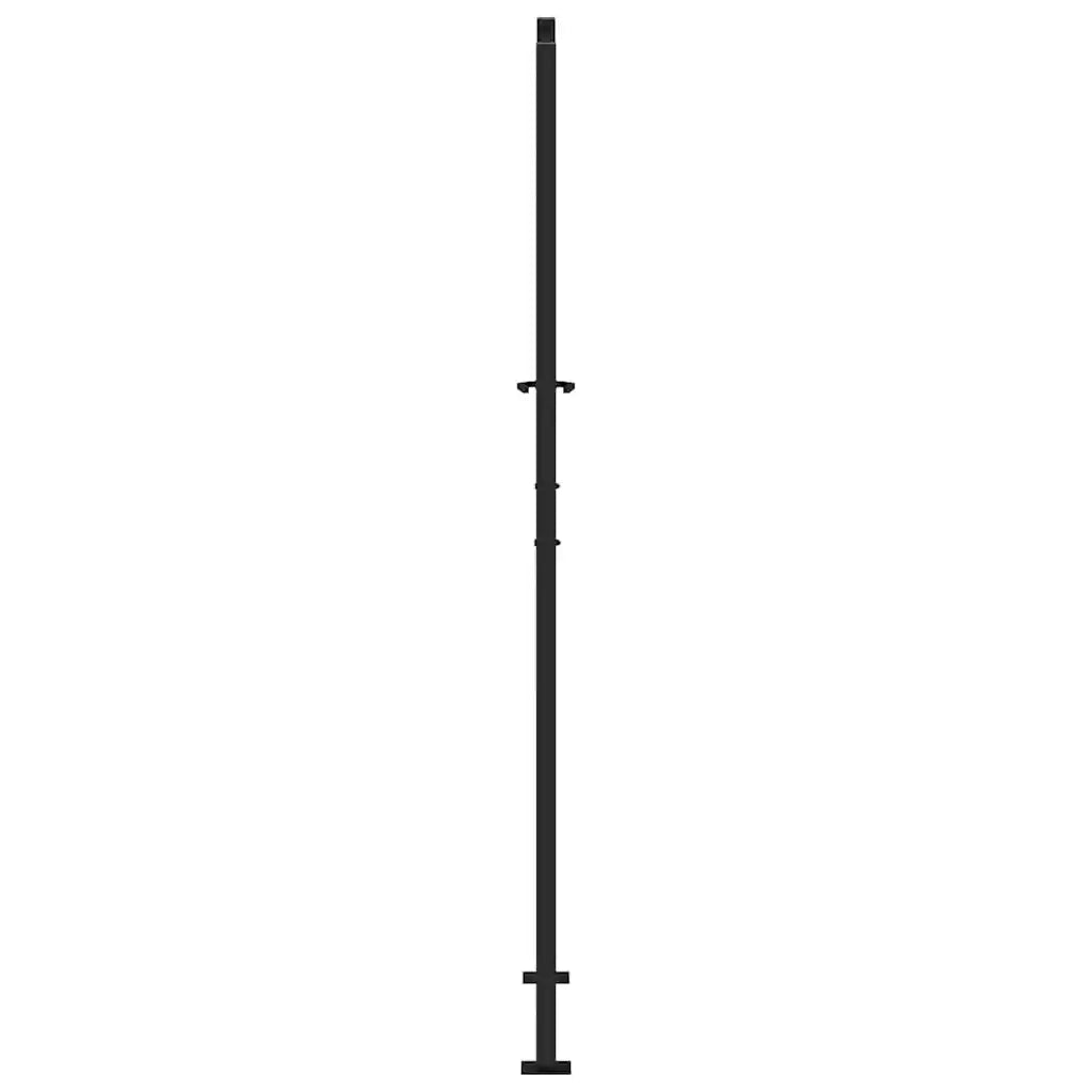 vidaXL Cancello Giardino Nero 105x205 cm in Acciaio Design Ondulato