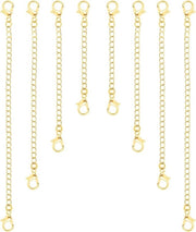 Estensioni per Collane in Oro 10K - Set da 8 - Allungabraceletti per Gioielli - Bracciale e Collana - Diversi Dimensioni